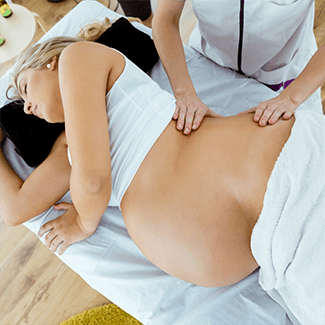 pregnant woman prenatal massage venice