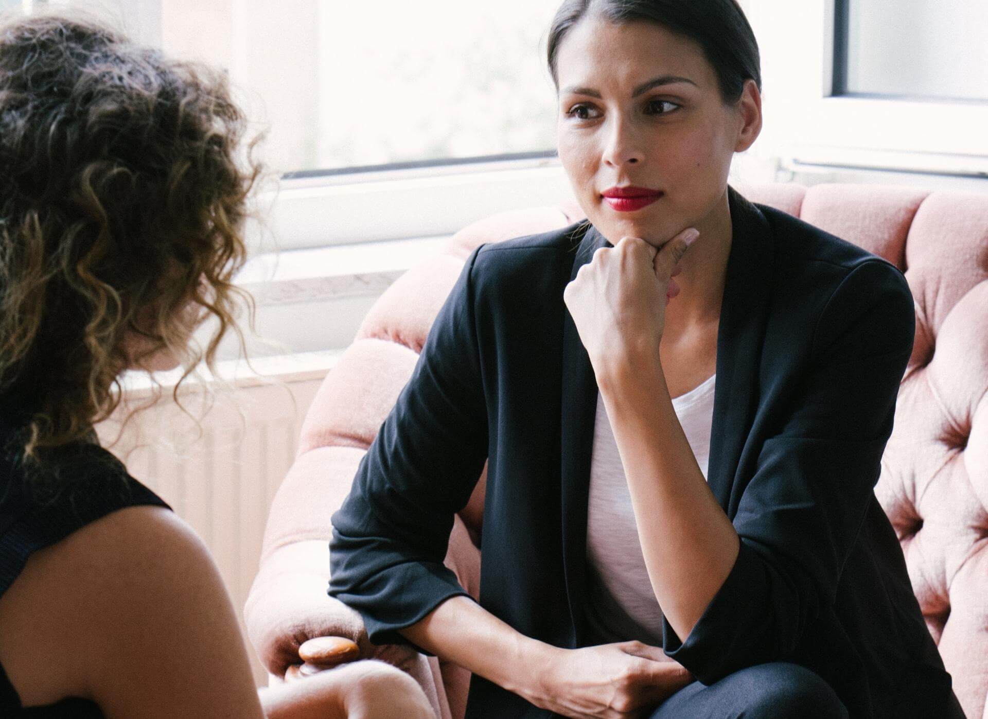 two woman facing each other private coaching venice