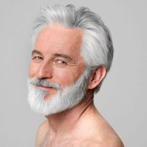 white hair man smiling restylane treatment venice